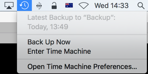 Timemaschine Backup Status